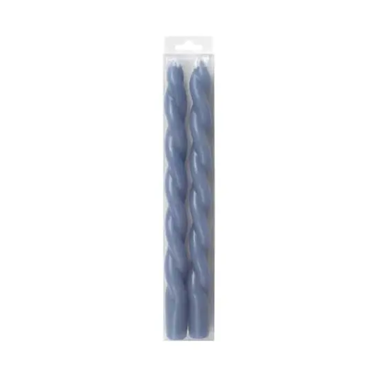 10" Unscented Twist Taper Candles, 2ct. by Ashland&reg; Dark Blue {1}