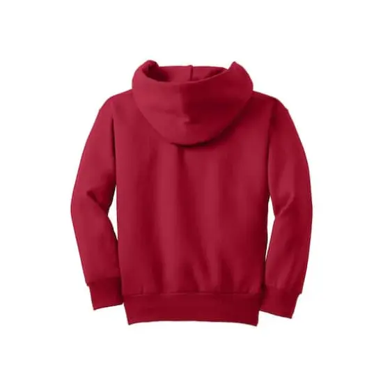 Port & Company&reg; Colors Youth Core Fleece Pullover Hooded Sweatshirt Red {4}
