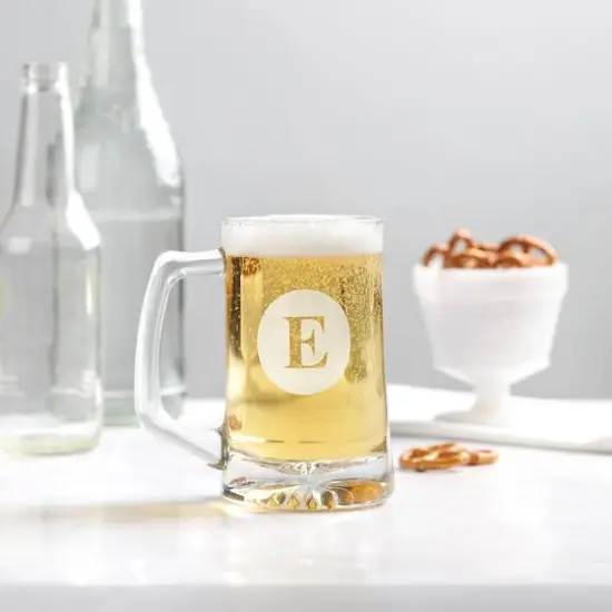 Hortense B. Hewitt Co. Engraved Glass Mug N {4}