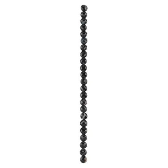 Black Faceted Agate Round Coin Beads by Bead Landing&trade; {4}