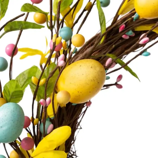 Glitzhome&reg; 22" Easter Egg Wreath {7}