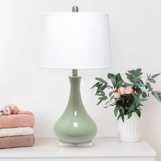 Lalia Home Classix Ceramic Droplet Table Lamp Sage Green {3}