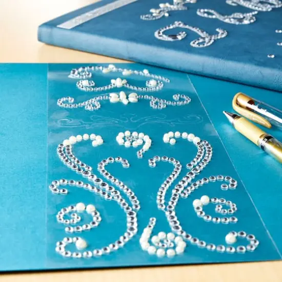 Silver Gem & Satin Pearl Bling Stickers by Recollections&trade; {5}