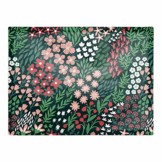 Floral Pattern 18" x 14" Cotton Twill Placemat {1}