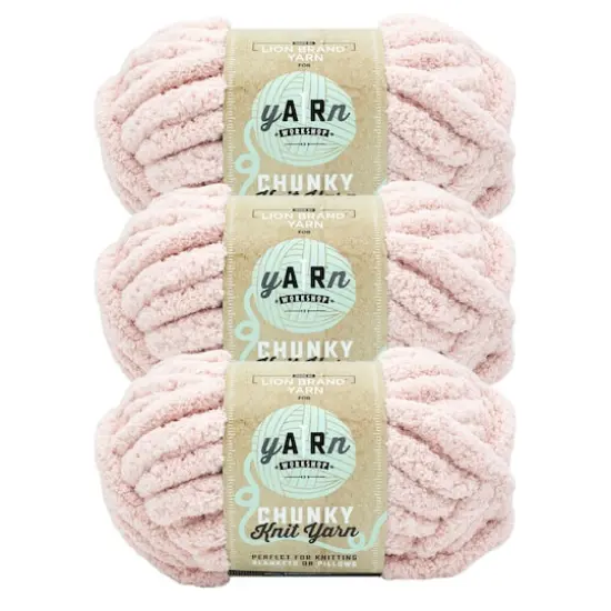 3 Pack Lion Brand&reg; Yarn Workshop Chunky Knit Yarn Blush {1}