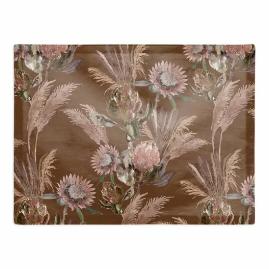 Protea Blooms Cotton Twill Placemat Rust {1}