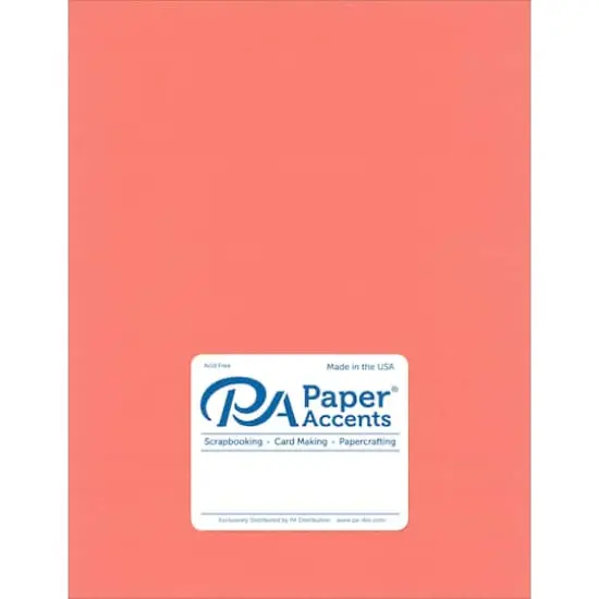 PA Paper&trade; Accents Muslin 8.5" x 11" 73lb. Cardstock, 25 Sheets Satin Rose {1}