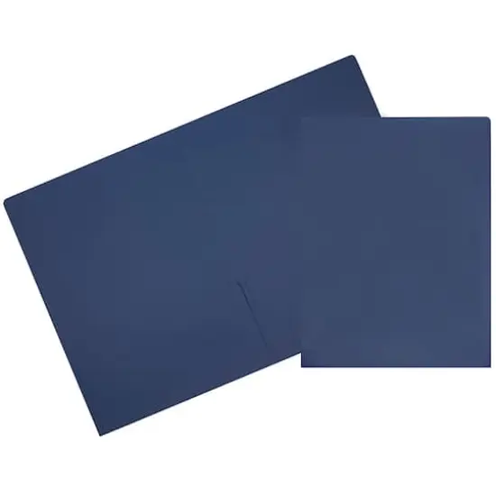 JAM Paper Premium Matte 2-Pocket Folders, 6ct. Presidential Blue {1}