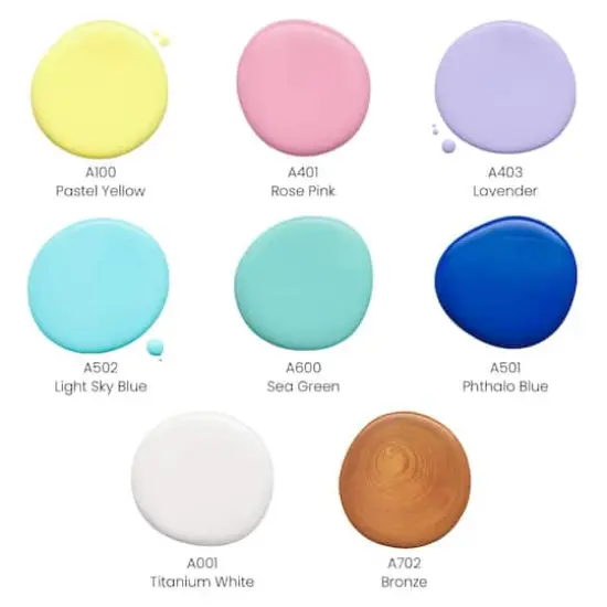 Arteza&reg; 8 Color Soft Tones Acrylic Pouring Paint Set {5}