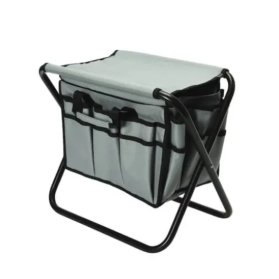 Household Essentials Collapsible Utility Stool Gray {1}
