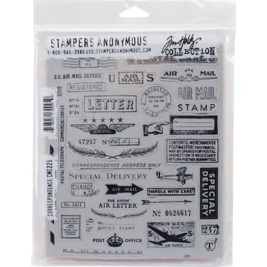 Stampers Anonymous Tim Holtz&reg; Correspondence Cling Stamps {1}