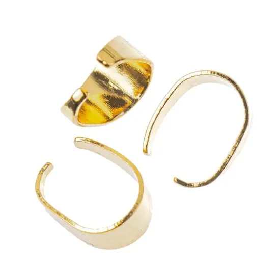 10mm 18K Gold-Plated Pinch Bails by Bead Landing&trade; {3}