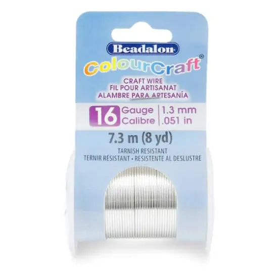 Beadalon&reg; ColourCraft&reg; 1.3mm Craft Wire Silver {1}