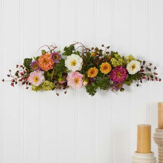 2.8ft. Mixed Peony Centerpiece Arrangement {4}