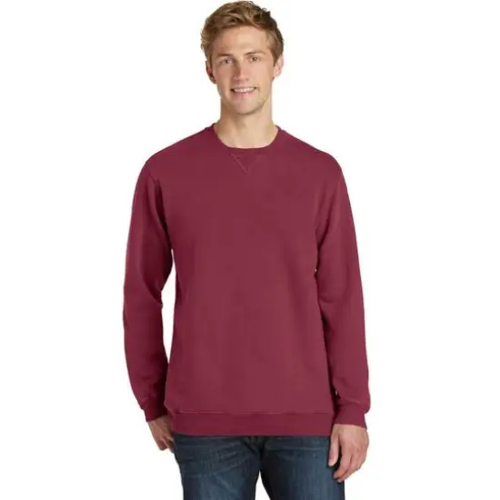 Port & Company&reg; Beach Wash&reg; Garment-Dyed Sweatshirt Merlot {4}