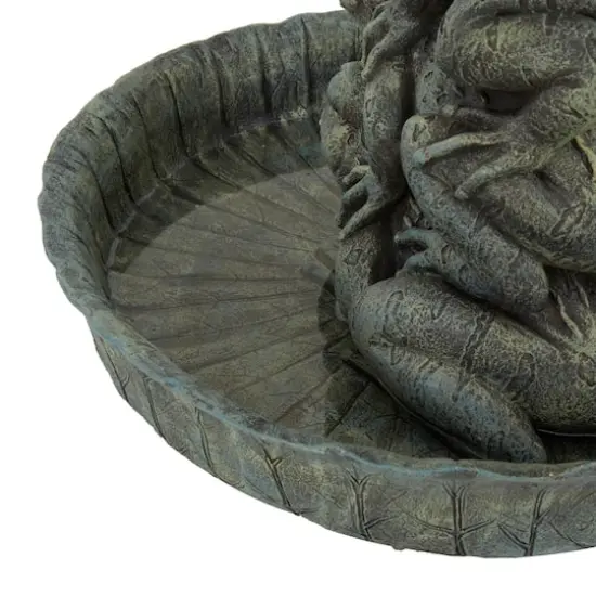 Green Resin Rustic Fountain, 19" x 20" x 19" {5}