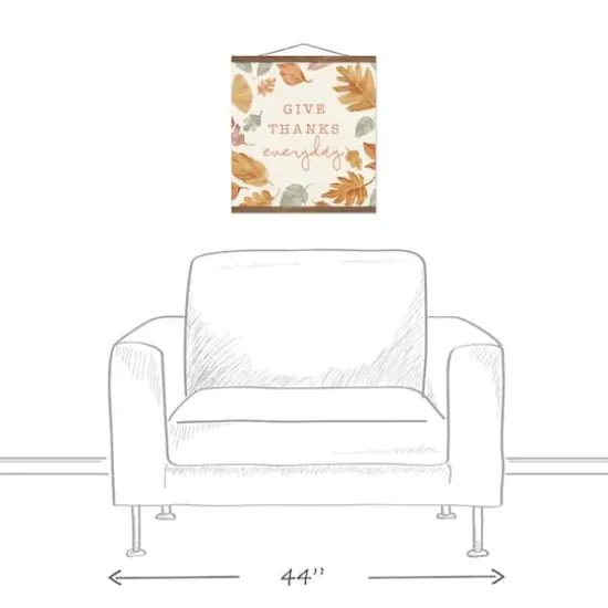Give Thanks Everyday Teak Hanging Canvas {4}