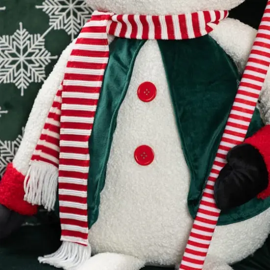 Glitzhome&reg; 60"H Christmas Oversized Fabric Snowman With Dangle Legs {6}