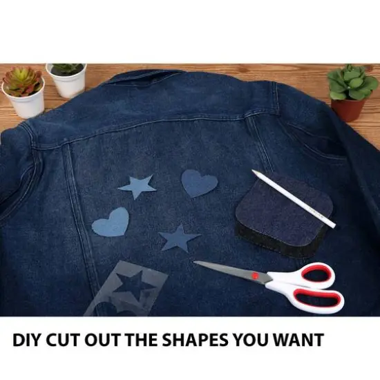 SINGER&reg; Denim & Solid DIY Iron-On Fabric Patch Kit with 2 Bonus Stencils {7}