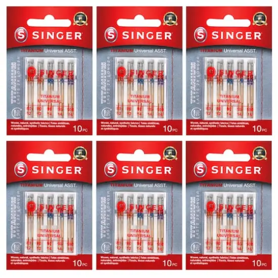 SINGER&reg; Titanium Universal Regular Point Sewing Machine Needles, 60ct. {1}
