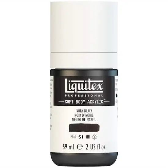 Liquitex&reg; Professional Soft Body Acrylic Bottle, 2oz. Ivory Black {1}