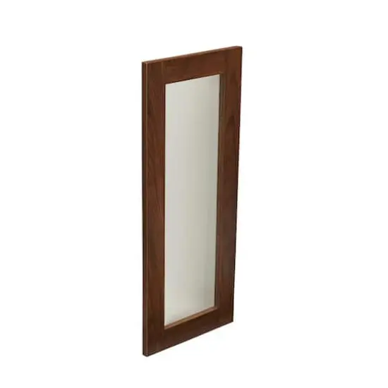 Household Essentials 29.5" x 12.5" Rectangular Wall Mirror Mid Century Walnut {1}