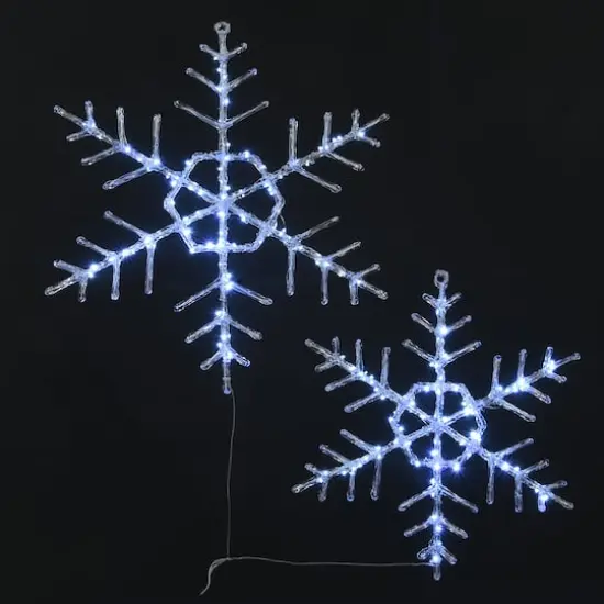 Ice Crystal Snowflake Set with 200 Cool White Micro UL LED Lights {5}
