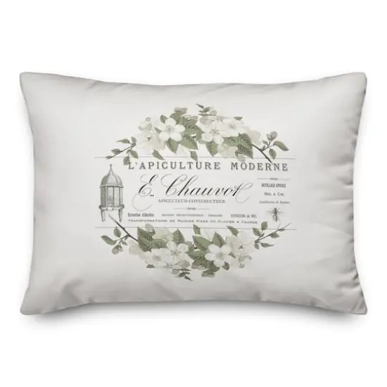 French Beekeeper Floral 14" x 20" Throw Pillow {3}