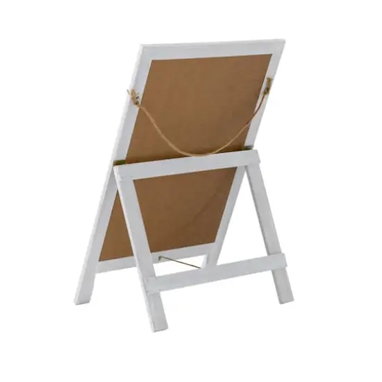 Glitzhome&reg; 30" White Wood Chalkboard {9}