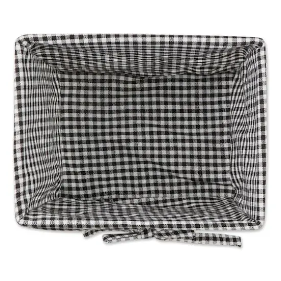 DII&reg; Medium Antique White Chicken Wire Baskets with Black Gingham Liners, 2ct. {3}