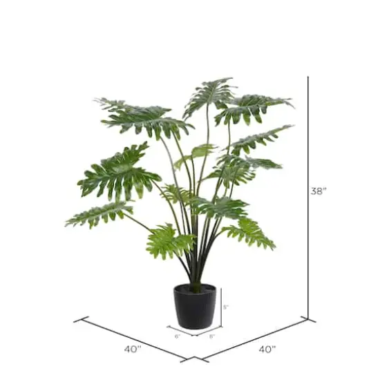 38" Artificial Potted Grand Philodendron Bush {5}