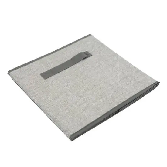 Simplify 12" Collapsible Heather Gray Storage Cube {5}