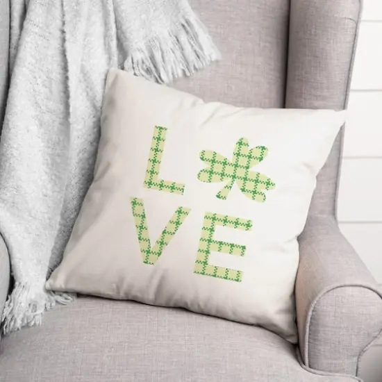 Love Clover 18" x 18" Throw Pillow {3}