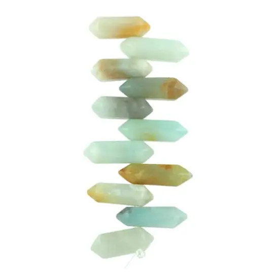Blue & Green Amazonite Spike Beads by Bead Landing&trade; {4}