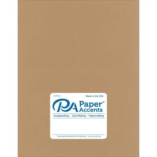 PA Paper&trade; Accents Muslin 8.5" x 11" 73lb. Cardstock, 25 Sheets Toffee {1}