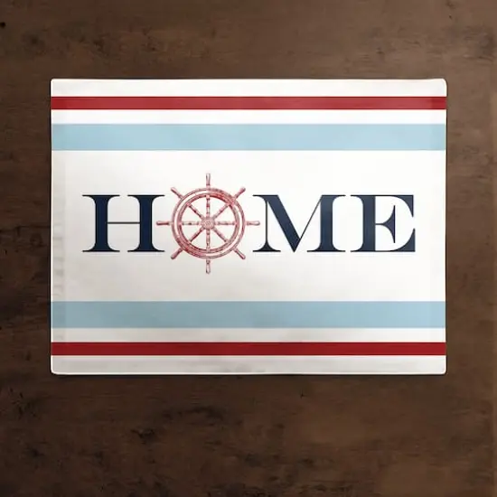 18" Home Captain Wheel Poly Twill Placemat {3}