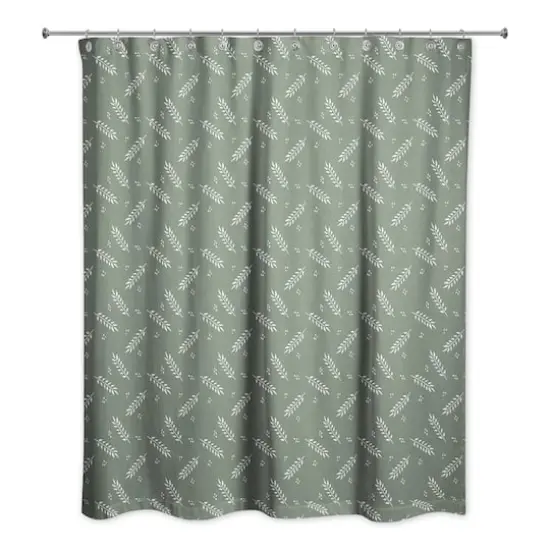 Wheat Pattern Shower Curtain Sage {3}