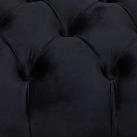 Black Metal Glam Bench, 19" x 39" x 17" {6}