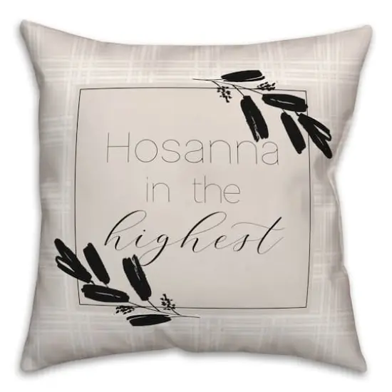 Hosanna Highest Pillow 2 18" x 18" Throw Pillow {3}