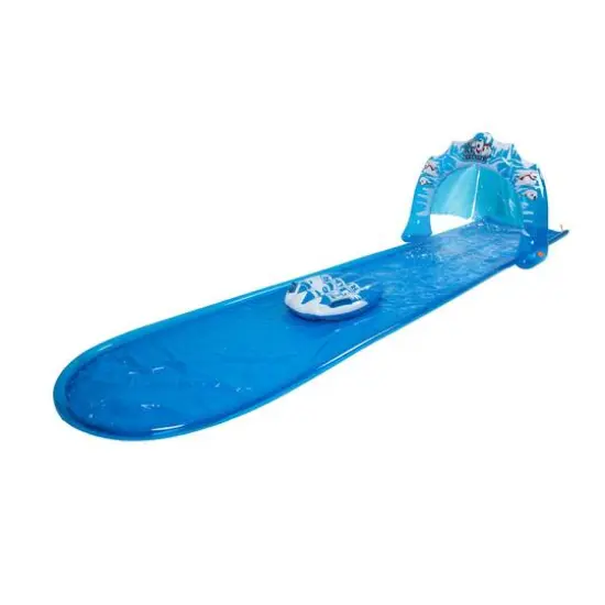 Pool Central 16ft. Blue & White Inflatable Ice Breaker Lawn Water Slide {4}