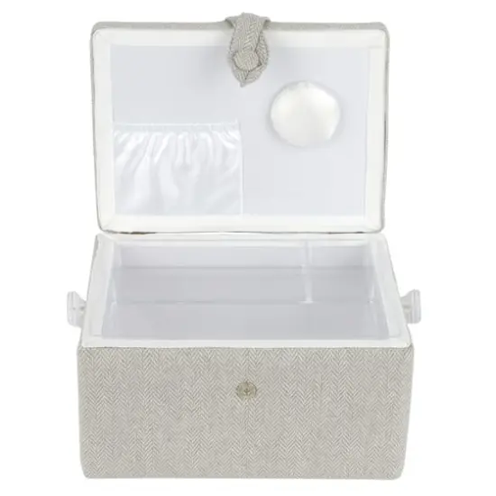 11.5" Gray Sewing Basket by Loops & Threads&reg; {4}