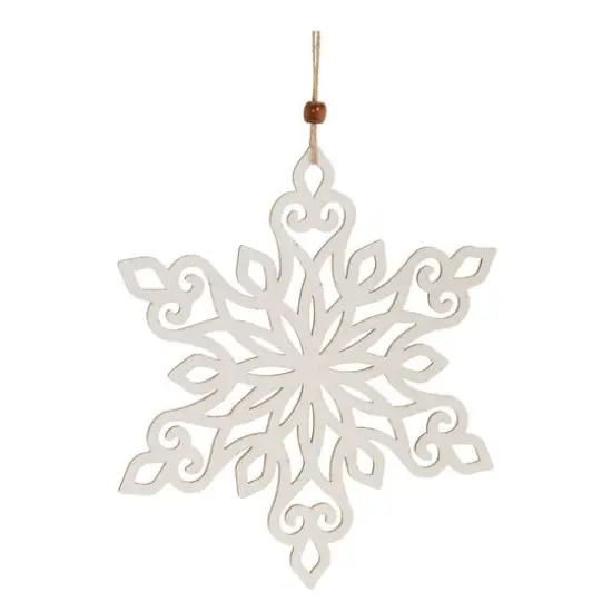 Wood Cut-Out Snowflake Ornament Set {5}
