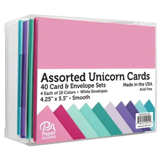 PA Paper&trade; Accents Smooth Unicorn Card & Envelope Set, 4.25" x 5.5" {1}