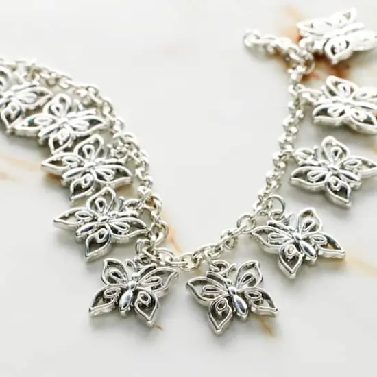 Silver Iron Butterfly Necklace by Bead Landing&trade; {3}