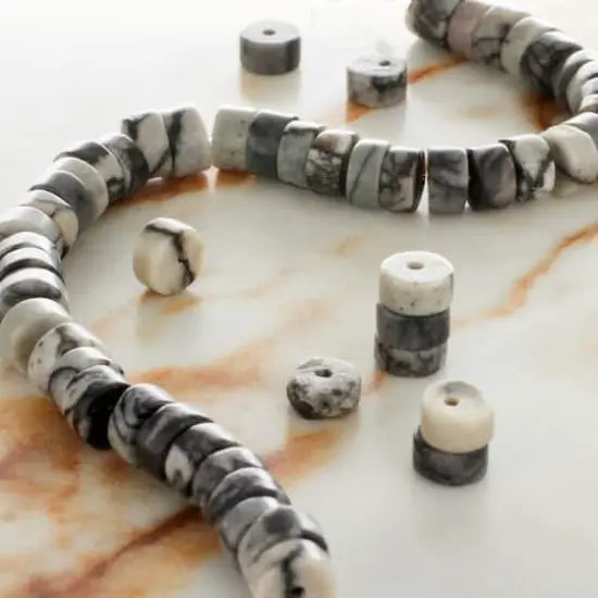 Black Network Agate Heishi Beads, 6mm by Bead Landing&trade; {3}