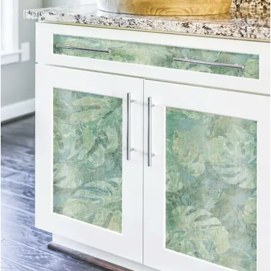 RoomMates Jungle Leaf Canopy Peel & Stick Wallpaper Green/Blue {7}