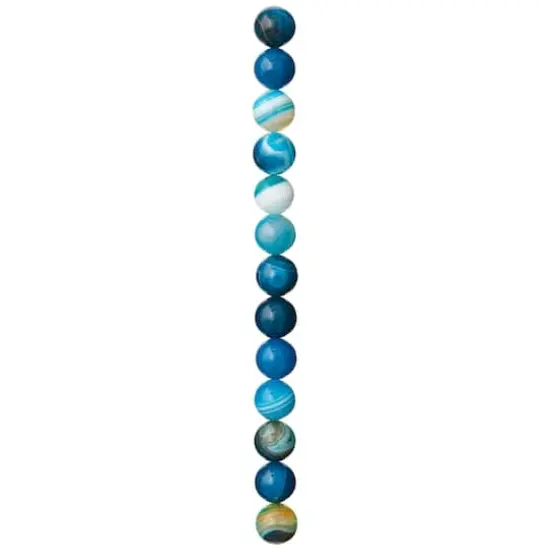 Aqua Dyed Mix Agate Round Beads, 12mm by Bead Landing&trade; {4}
