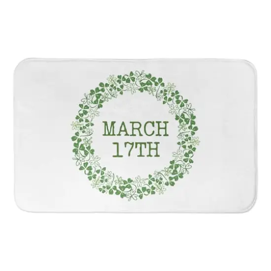 Wreath Clover March Bath Mat 34" x 21" Bath Mat {1}