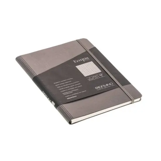 Fabriano&reg; Ecoqua Plus Dotted A5 Hidden Spiral-Bound Notebook Gray {6}