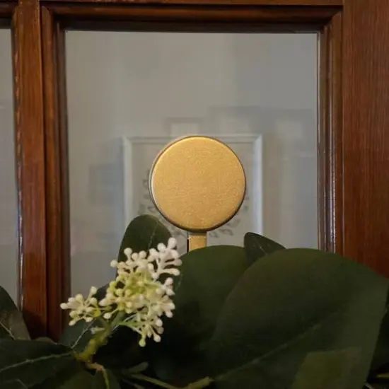 Haute Decor 3.75" Attract Magnetic Textured Wreath Hanger, 2ct. Gold {3}